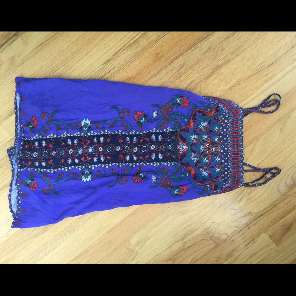 Beautiful royal purple patterned dress !!